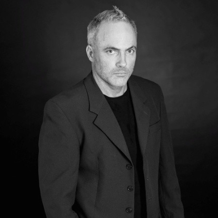 Black and white portrait of Luke Elin